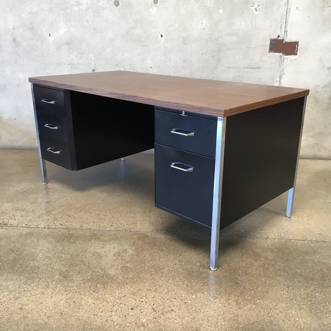 Black Vintage Industrial Metal Desk Urban Americana Long Beach, CA