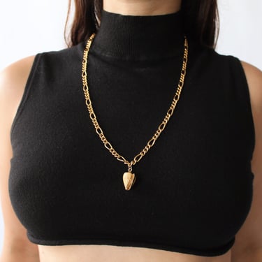 Vintage Gold Plated Shell Necklace