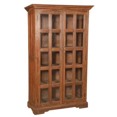 Handmade 2 Door Cabinet with Glass