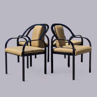 Unique Dining Chairs, Postmodern, Fabric, 80s, Metal Frames, Unique, Kitchen, Italian, Vintage, Mid Century 