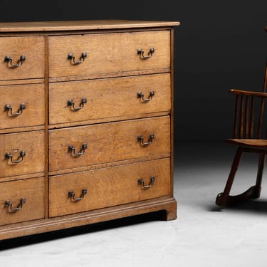 Oak Chest of Drawers / Windsor Rocking Chair