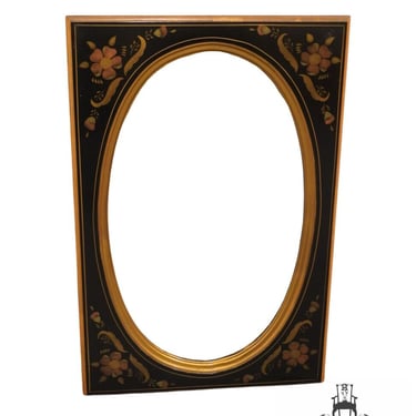 ETHAN ALLEN Hand Decorated Black Hitchcock Style 24" Dresser / Wall Mirror 14-1217 