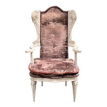 Carved Country French Wingback Chair 