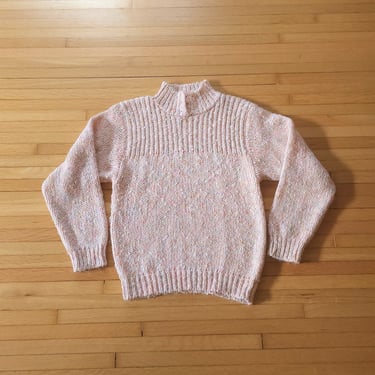 Vintage 1990's Mock Neck Wool Blend Pullover Sweater / M 