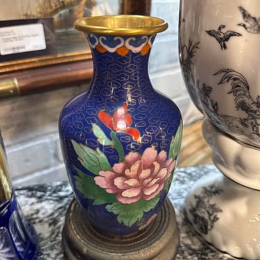 Blue Cloisonne Vase