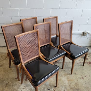 Mid Century Henredon Cane Back Dining Chairs (set of 6)
