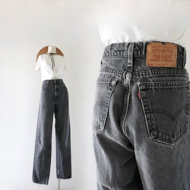 worrrn USA levi's 550 jeans - 32 - vintage 90s y2k black distressed Levi unisex denim 