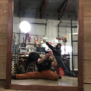 Large Wood Framed Mirror (Tacoma)