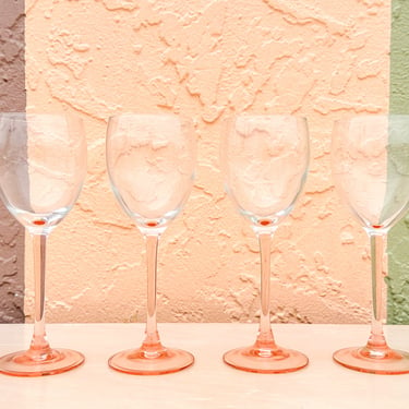 Set of Four Pink Chic Glassware