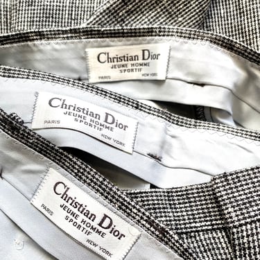 Vintage Christian Dior 80s Houndstooth Pants 