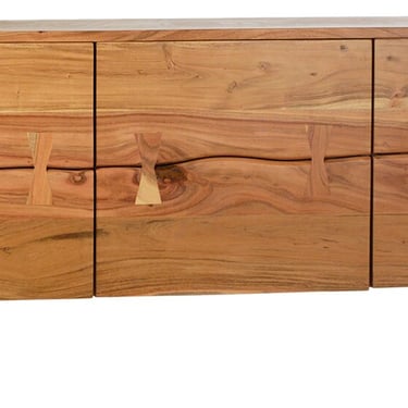 78” 3 Door Solid Mango Wood Console with front design from Terra Nova Designs Los Angeles 