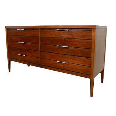 Lane Tuxedo or Butterfly Credenza Long Dresser Walnut Dresser Mid Century Modern 