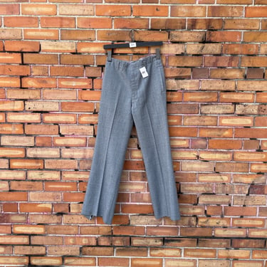 vintage 70s grey striped trousers / 27" 4 s small 