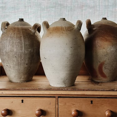Extra Large Antique French Earthenware Jugs 