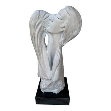 C. 1985 David Fischer For Austin Productions Plaster Sculpture on Lacquered Base 