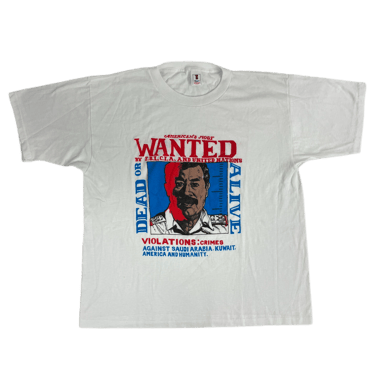 Vintage Saddam Hussein &quot;Wanted&quot; T-Shirt
