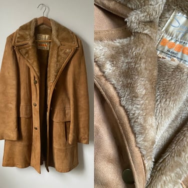 1970s Simpson Leather Sherpa Coat 