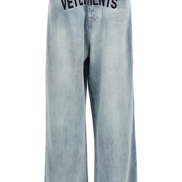 Vetements Men Logo Embroidery Jeans