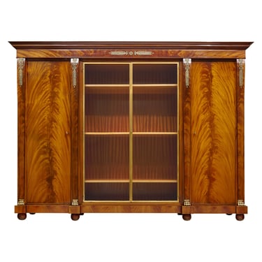 French Empire Cuban Mahogany Bookcase