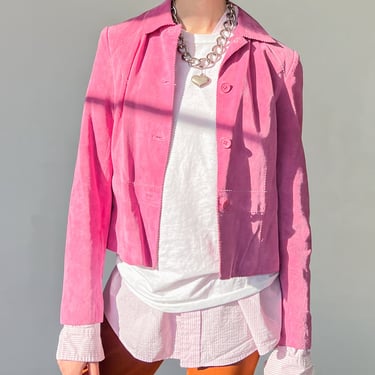 Pink Suede Jacket (S-M)