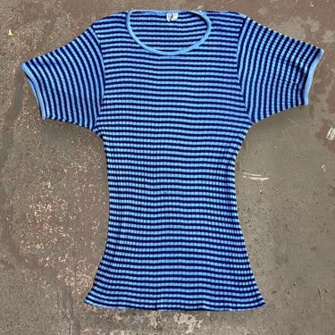 Vintage 1960’s -70’s Ribbed Striped Towncraft T-Shirt