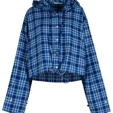 Acne Studios 'Check' Light Blue Cotton Shirt Woman