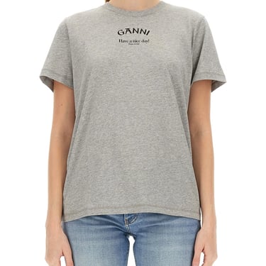 Ganni Women T-Shirt Con Logo