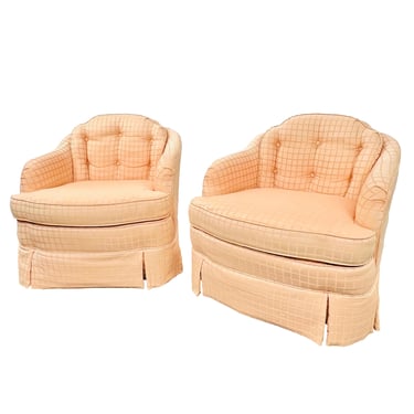 #1252 Pair of Vintage Drexel Heritage Chairs on Casters