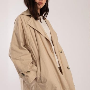 Micaela Greg Seamed Trench - Taupe on Garmentory