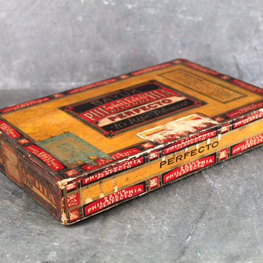 Vintage Bay Philadelphia "Phillies" Perfecto Cigar Box | Five Cent Box | Cardboard Phillies Box 