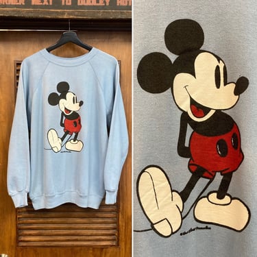 Vintage 1970’s Disneyland Mickey Mouse Walt Disney Pop Art Sweatshirt, 70’s Vintage Clothing 