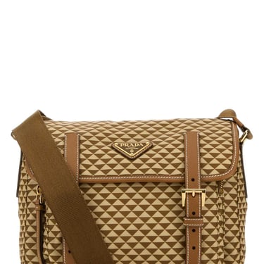 Prada Women Printed Re-Nylon Crossbody Bag