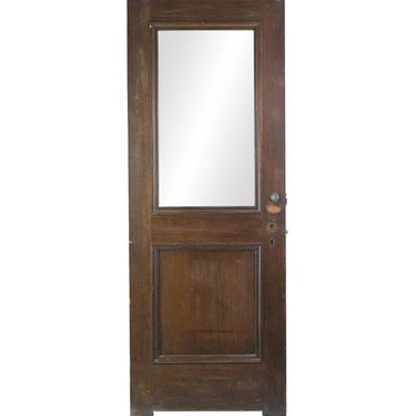 Vintage Half Lite 1 Pane Oak Office Door 83.5 x 31.5
