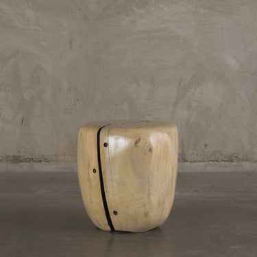 IVORY COTTONWOOD SIDE TABLE BY DAN POLLOCK