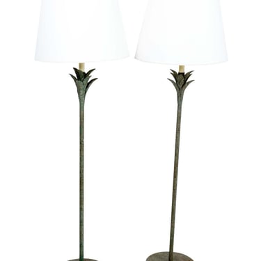 Pair Palm Floor Lamps