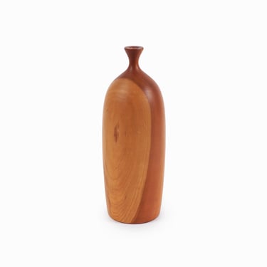 1978 George Biersdorf Wooden Vase Hardwood Hand Turned 
