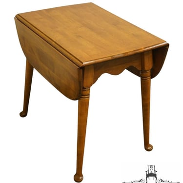 ETHAN ALLEN Heirloom Nutmeg Maple Colonial Early American 35" Drop Leaf Pembroke Accent End Table 10-8544 