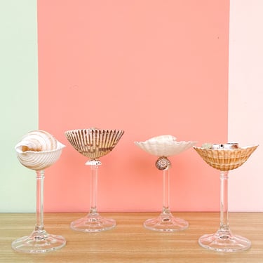 Set of Four Chic Shell Coupes