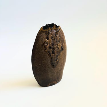 Brutalist Studio Pottery Bud Vase 
