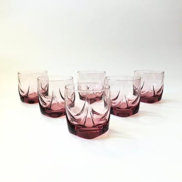 Pink Cocktail Glasses - Set of 6 