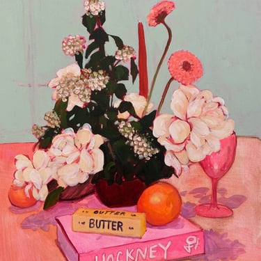 Still Life with Hockney Book Print