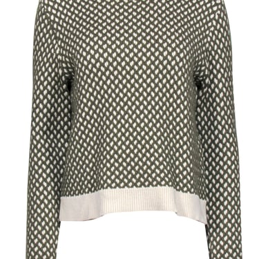 Kule - Olive & Cream Double Knit Sweater Sz M