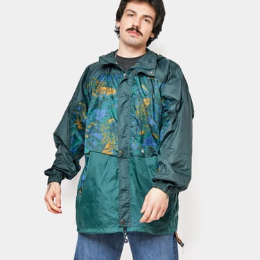 ジャケット・アウター GITANO 90's Enamel rain Jacket 90's Vintage GITANO windbreaker retro neon green orange