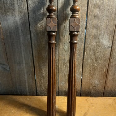 Pare of wooden furniture posts 21.25 X 1.625