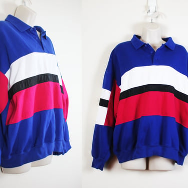 Vintage 1980s / 1990s Color Block Sweatshirt 