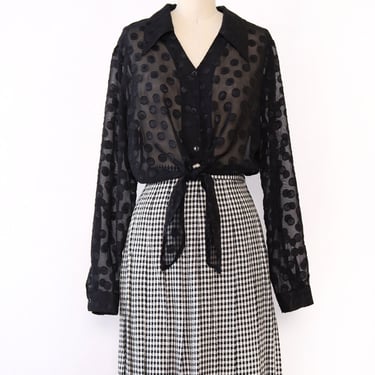 Checkered Pleat Skirt XS