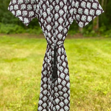 Hand Block Printed Dress, Lightweight Cotton Dress, Wood Block Print, Cotton Midi Dress, Off Shoulder Dress with Pockets, Block Print Dress 