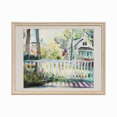 Elaine Hale Watercolor Painting on Paper Landscape Vintage 