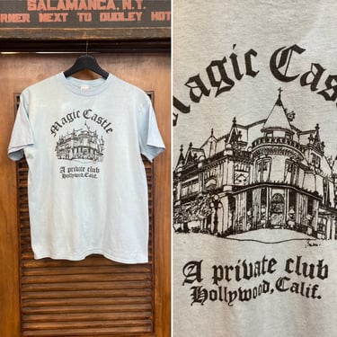 Vintage 1970’s Original “Magic Castle” Private Club Hollywood Magician Cotton T-Shirt, 70’s Tee Shirt, Vintage Clothing 