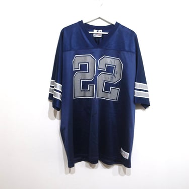 vintage Emmitt SMITH dallas cowboys 1990s made in the U.S.A. oversize super bowl 1990s jersey -- size xxl 